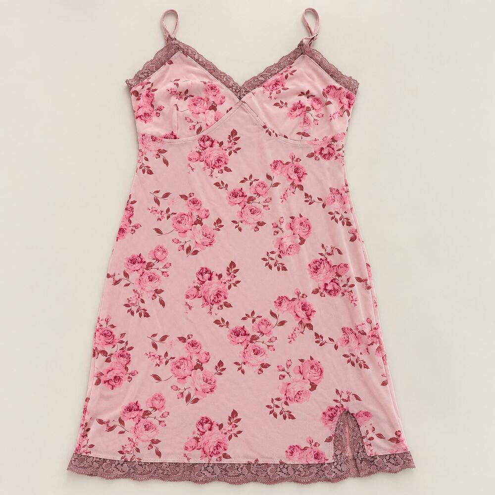 Wild Fable Pink Floral Lace Mini Dress